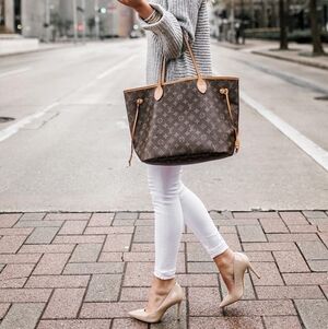 Authenticated Louis Vuitton LV NEVERFULL MM Brown Monogram Tote IN GOOD CONDITIO